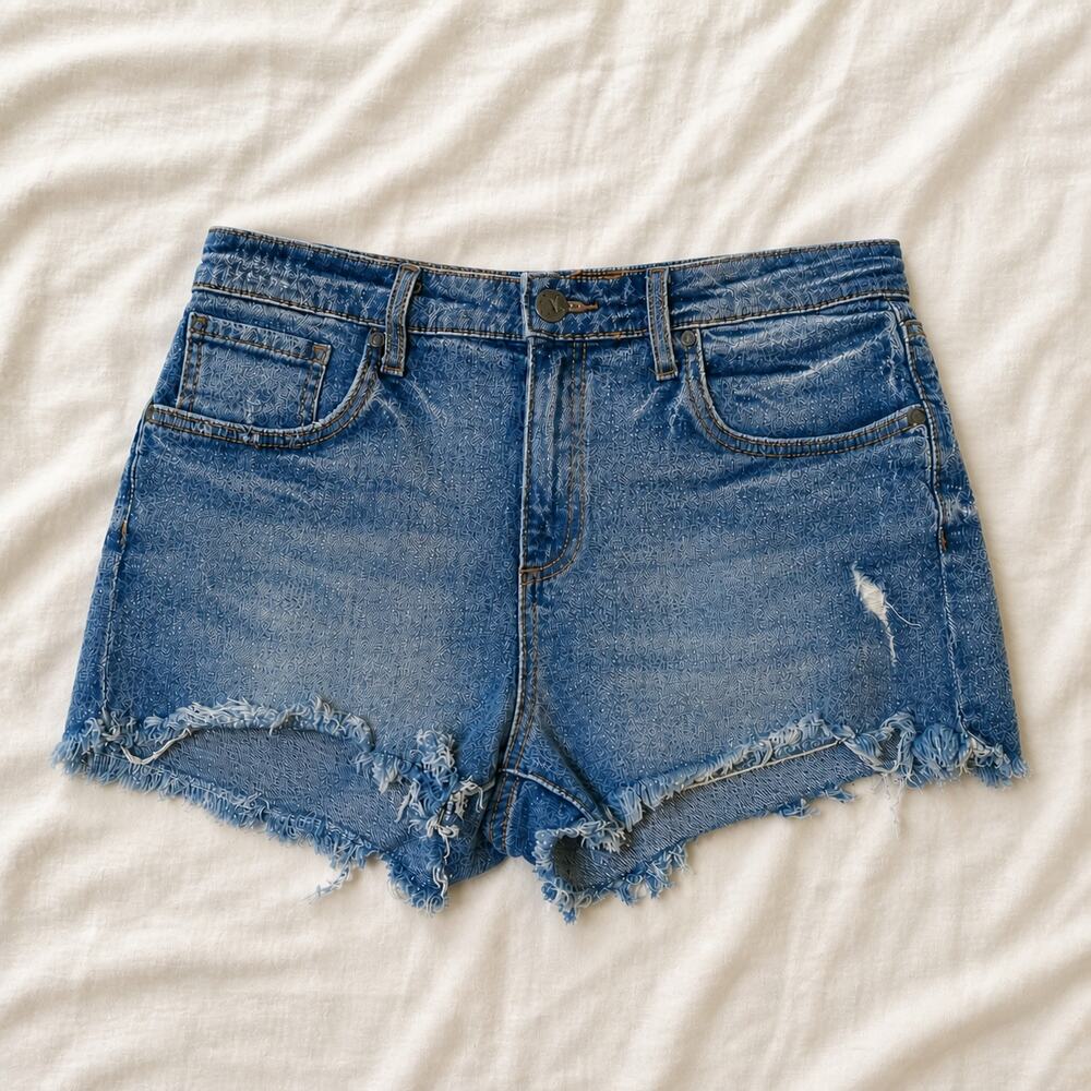 KUT from the Kloth Jane High Rise Distressed cut-off Denim Shorts Size 8